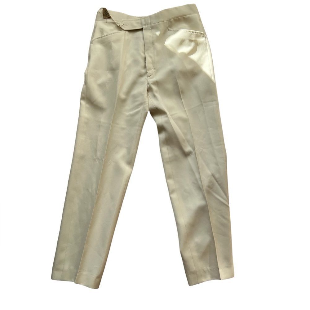 Cream wide leg trousers